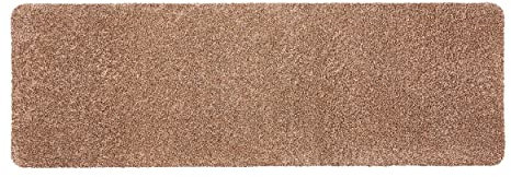 Schmutzfangmatte innen waschbar 80x200 cm – Sauberlaufmatte beige 100% Baumwolle Türmatte - Entra SAUGSTARK - rutschfeste Fußmatte pflegeleicht