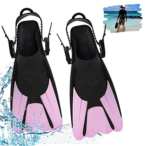 Udbrud Palmes de plong¨¦e, Palmes r¨¦glables Taille 34-38 Palmes de plong¨¦e pour Adultes et Enfants pour Le Snorkeling, la Natation