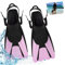 Udbrud Pinne da Snorkeling, Pinne Regolabili Pinne da Immersione TPR Antiscivolo Pinne Corte Nuoto per Snorkeling, Immersioni, Nuoto, Adulti, Uomini, Donne (Rosa)