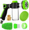 2-in-1 Pup Jet Dog Wash Hose Attachment with Soap Dispenser, 8 Sprayer Modes, Ideal for Car Wash and Pet Shower