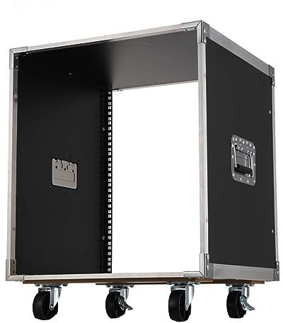 CDZHLTG Armadio per Server Rack da 12 U 19 Pollici, con 4 Ruote, 500 x 500 x 530 mm per reti, Nero Computer e Server Racks