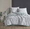 ZIRVEHOME Bettwäsche 200x200 cm. 3 teilig Set, weiß, 100% Baumwolle/Renforcé mit Reißverschluss Wende bettbezug grün geblümt Kissenbezug 80x80 cm. Pila V1