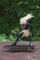 G6 Collection Handgefertigte primitive Tribal-Statue, Skulptur, Tiki-Bar, handgefertigt, einzigartiges Geschenk, Heimdekoration, Akzentfigur, Dekoration, Kunstwerk, handgeschnitzt (Skateboarding - B)