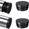 28 PCS Black Round Tube Plastic Plugs End Caps (38mm)