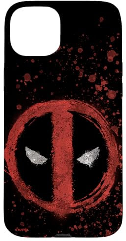iPhone 15 Plus Marvel Deadpool Wade Wilson Icon Paint Splatter Case