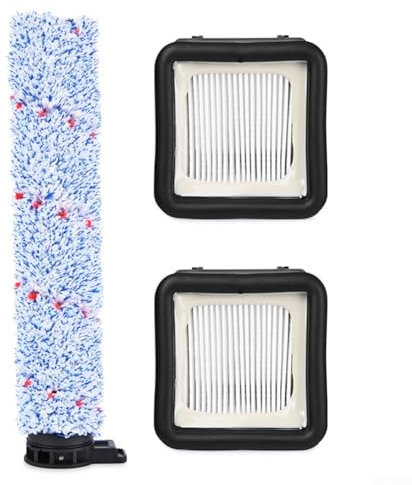 Rollenbürste Staubsammler Filter für Mamibot, für FLOMO Staubsauger Ersatzteile (1 Rollbürste, 2 HEPA-Filter)