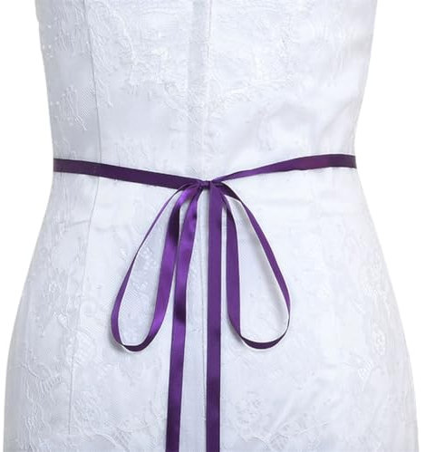 Niiyyjj Brautschmuck Strass Dekogürtel Hochzeit Abendkleid Damen Glänzende Perlen Band Schärpe Lila Band, Violettes Band, One size