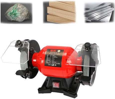 Smerigliatrice da banco da 5 pollici, Smerigliatrice da banco a velocità variabile da 2950 giri/min, Tavolo multifunzione a doppia mola, con protezione per gli occhi regolabile