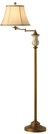 CJWQQ Floor Lamp Swing Arm LED Floor Lamp,Classic Lamp with Extending Arm Diffusing Lamp Shade Tall Industrial,Standing Light for Living Room Bedroom Office H62inchs Tall Pole