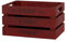 Wickerfield Plywood Wooden Storage Crate with Oval-shaped Handles - Home and Office Collection Box Gift Display Box (Burgundy)