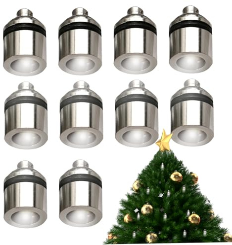 CAKEEYUM Dollhouse Lights 10PCS Cordless Warm White Miniature LED Lights for Cat Claw Lamp Battery Operated Tiny for Crafts White