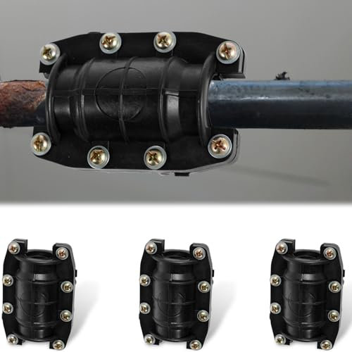 3Pcs Pipe Clamp Anti-Impact Water Pipe Leak Repair Clamp Sturdy Emergency Pipe Repair Kit Pipe Repair Fixture for Cast Iron Pipes Cement Pipes PVC Pipes PE Pipes(20mm)