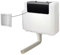 Nes Home Concealed Cistern Dual Flush Front Access Square Button Brushed Chrome