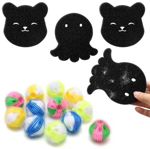 16 Pcs Atrapa Pelos Lavadora Reutilizable, Bola Atrapa Pelos Lavadora, Colector de Pelo para Lavadora Reutilizables