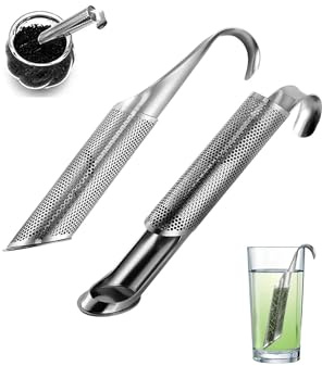 Stick Tea Tube Pipe-Shaped Tea Strainer Infuser Stainless Steel 18/10 | Convenient Food Grade Tea Steeper Cylindrical Tea Tube Infuser