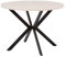 PATIO Gartentisch rund 100 cm Lukka Outdoor Kaffeetisch Metall Beine Stein & Polyesterharz Tischplatte matt