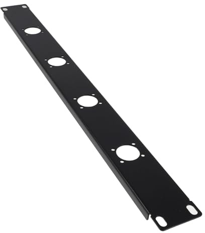 FUNOMOCYA Robustes 1u Klappbares Rackpanel Audio mit 4 Xlr Anschlüssen aus Kaltgewalztem Stahl Kabelmanagement Organizer für Wand und Netzwerkschrank im Studioeinsatz