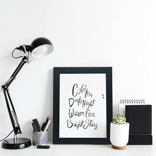 16x14 Black Wood Effect Photo Frame, Poster size Picture Frames For Wall Mount/freestanding, By Convenient2you