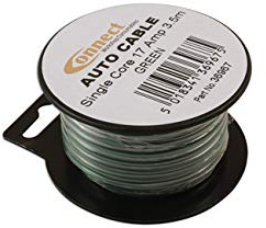 Connect 36967 Mini Reel Automotive Cable 17A Green 3.5m