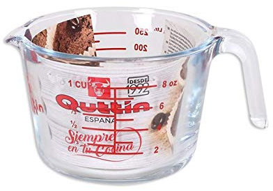 Quttin 63098 Jarra Medidora Vidrio, Multicolor, 250 cc