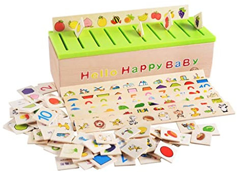 F Fityle Montessori Holz Steckspiel Sortierspiel Kinderspiele Kinder Spiele Spielzeug