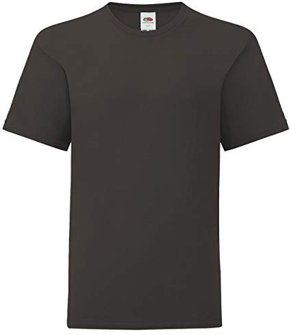 Fruit of the Loom Kids Iconic T-Shirt Größe 104-164, Farbe:Graphit, Größe:128