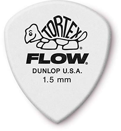 DUNLOP TORTEX® FLOW® PICKS – Standard 1.50 mm – White (Set of 12 pieces)