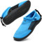 HKR Badeschuhe Kinder Wasserschuhe Jungen Schwimmschuhe Strandschuhe Aquaschuhe Kind Schwimmsocken Badesocken Mädchen Dusch rutschfest Slip Stop Aquasocken Kids Unisex Schwarz/Blau Größe 36 EU