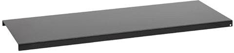 Wesco Rack System Smart Regalboden 90 aus pulverbeschichtetem Aluminium, flexibel erweiterbar, in der Farbe: Schwarz, Maße: 858 x 208 x 16 mm, A74501090-62