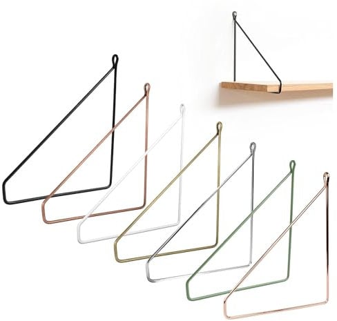 Natural Goods Berlin 2X Regalhalterung PANKOW 250mm - Design Regalträger aus Metall Antik Roségold - Wandhalterung für Regalbretter - Regalhalter für Wandregale in Wohnzimmer, Küche & Bad