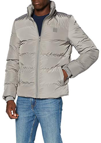 Urban Classics Herren Hooded Puffer Jacket Jacke, Asphalt, S