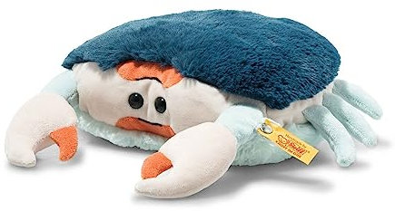 Steiff Kuscheltier Curby Krabbe, Süßes Stofftier mit Kunststoffaugen, Kinder, Jungen & Mädchen, Plüschtier 22 cm, Mehrfarbig, 069147