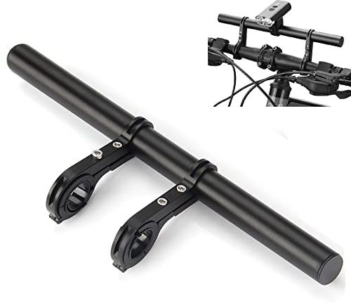 Bike Bicycle Double Handlebar Extender Extension,11.8(30 cm) Aluminum alloy Super Long Bracket Accessories,For Bike Mounts,Extender Bars, Headlights,Light Lamp,Phone Mount,For 31.8mm/25.4mm caliber