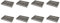OSCO Grey Faux Leather Drawer Organiser | 8 Pack | Modern Minimalist | Drawer Tidy | Jewellery Display | Stationery Storage | H4 x W34 x D22.5 cm