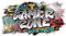 3D Graffiti Wandtattoo 97x53cm Streetart Wandsticker Jugendzimmer Kinderzimmer Wohnzimmer Deko Wandbild selbstklebend W008 (07 Sprayer, Ohne Wunschname)
