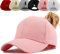 Damen Pferdeschwanz Kappe Baseball Cap Unisex Einstellbare Hohe Unordentliche Bun Ponycap Mit Zöpfen Loch Loop Unisex Herren (Rosa)