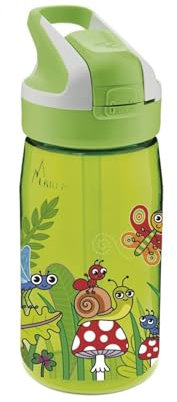 LAKEN Botella de Agua Summit Bugs Verde limón (0,45 L), Adultos Unisex, Talla Única