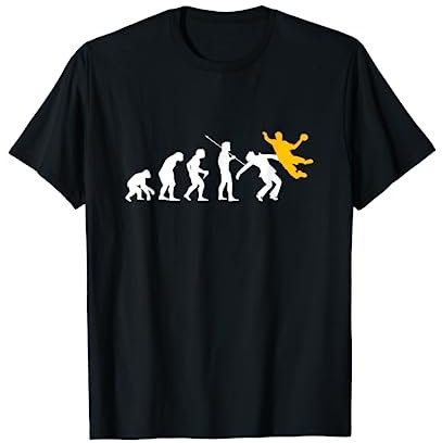 lustiges Handballer Wurf Evolution Handball T-Shirt