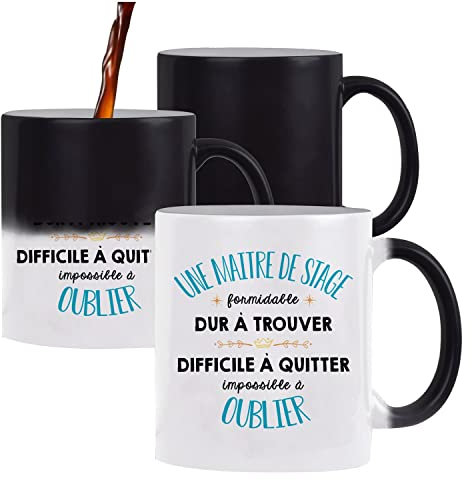 Planetee Mug magique Formidable Maitre De Stage | Idée Tasse Cadeau Travail Boulot Métier Départ Retraite Collègue