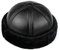 Schädelkappe aus echtem Leder, Matrosenmütze, Beanie, gerollte Manschette, Retro, randlose Beanie-Mütze aus echtem Leder für Herren (XL, Black Cashmere)