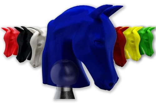 R-Satz Shop Kugelschutzkappe für Anhängerkupplung - Pferd - Abdeckkappe für Kupplungen - AHK Kappe Lustig Abdeckung (Blau)