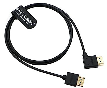 Alvin's Cables 8K 2.1 Hochgeschwindigkeits-HDMI-Kabel für Atomos Ninja V Monitor, rechtwinklig, HDMI-Kabel für Z CAM E2 für Sony FS5, FS7, A7S3 Kameras, 1 m