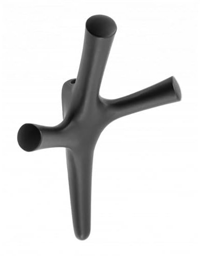 Gedotec Garderoben-Haken Metall Schwarz matt I Walencia I Aufhänger Tiefe: 58 mm I 1 Stück Kleiderhaken I Wand-Garderobe zum Schrauben I Mantelhaken Modern I Design Wandhaken mit Befestigungsmaterial