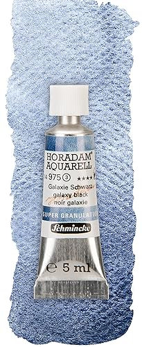 Schmincke – HORADAM® AQUARELL, Super Granulation, Galaxie Schwarz, 5 ml, sehr stark granulierende Farbtöne, feinste, supergranulierende Aquarellfarben