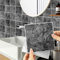 Hode Adesivi per Piastrelle Bagno e Cucina, Piastrelle Adesive Cucina e Bagno 24 Pezzi 15x15 cm Marmo Grigio Stile, Mattonelle Adesive Decorazione Murale in PVC Impermeabile