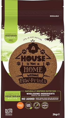 AETN Creations Plant Based Protein Dry Adult Dog Food 2kg Nutritious, Delicious, Hypo-Allergenic Pack complete with AETN Exclusive Coaster