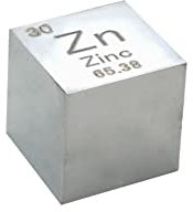 BBAUER Element Würfel Metall, 99,99% High Density Zink Würfel Für Sammlungen, Hobbys Und Labor Experiment/Zn/0.39 * 0.39 * 0.39In