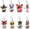 QJIRZB Lot de 8 porte-clés avec figurine de dessin animé FNAF - Cinq nuits - Jouet - Personnalité - À suspendre - Accessoires - Porte-clés, type 2, taille unique