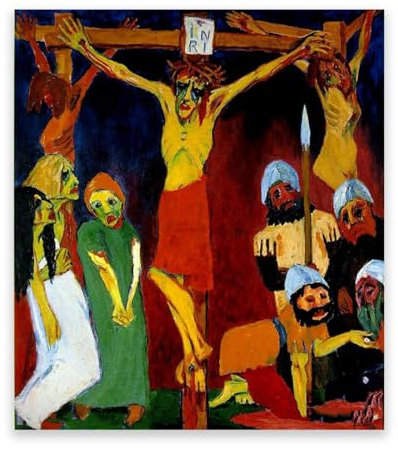 RYLJCZ Berühmte Wandkunst-Reproduktion - Nolde abstrakte berühmte Gemälde - Druck auf Leinwand - Büro Wohnzimmer dekorative Bilder (Sommer) 50 x 65 cm nur Leinwand