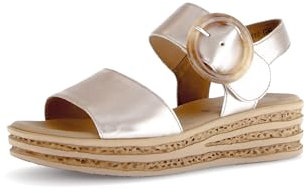 Gabor Damen Plateausandalen, Frauen Sandalen,Strandschuhe,Plateausandaletten,Dicke Sohle,bequem,Sommerschuhe,Freizeitschuhe,Puder,38.5 EU / 5.5 UK